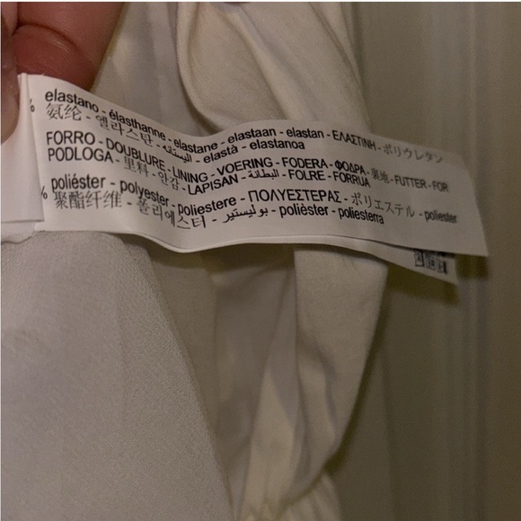 🆕(NWOT) ZARA Oyster White Draped Linen Blend Sundress. Corset Style. SMALL - Picture 16 of 16